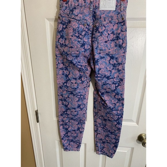 Vintage Early 80s Squeeze In Floral All Over Print Women’s Jeans Size 3 - Picture 8 of 16